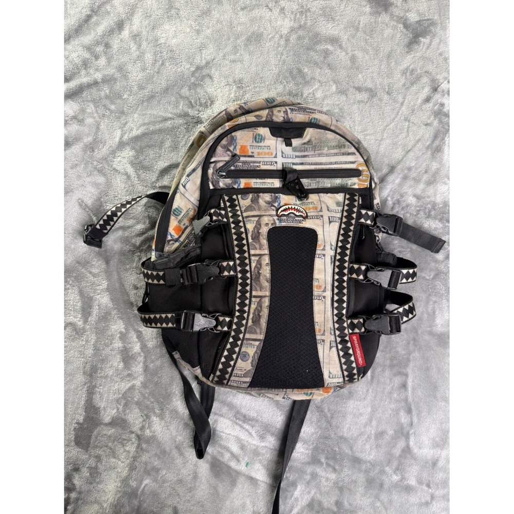 Sprayground Nomad Basecamp 100 Dollar Bill Print Backpack Limited AOP